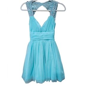 Elegant Blue Formal Dress Size‎ 3/4